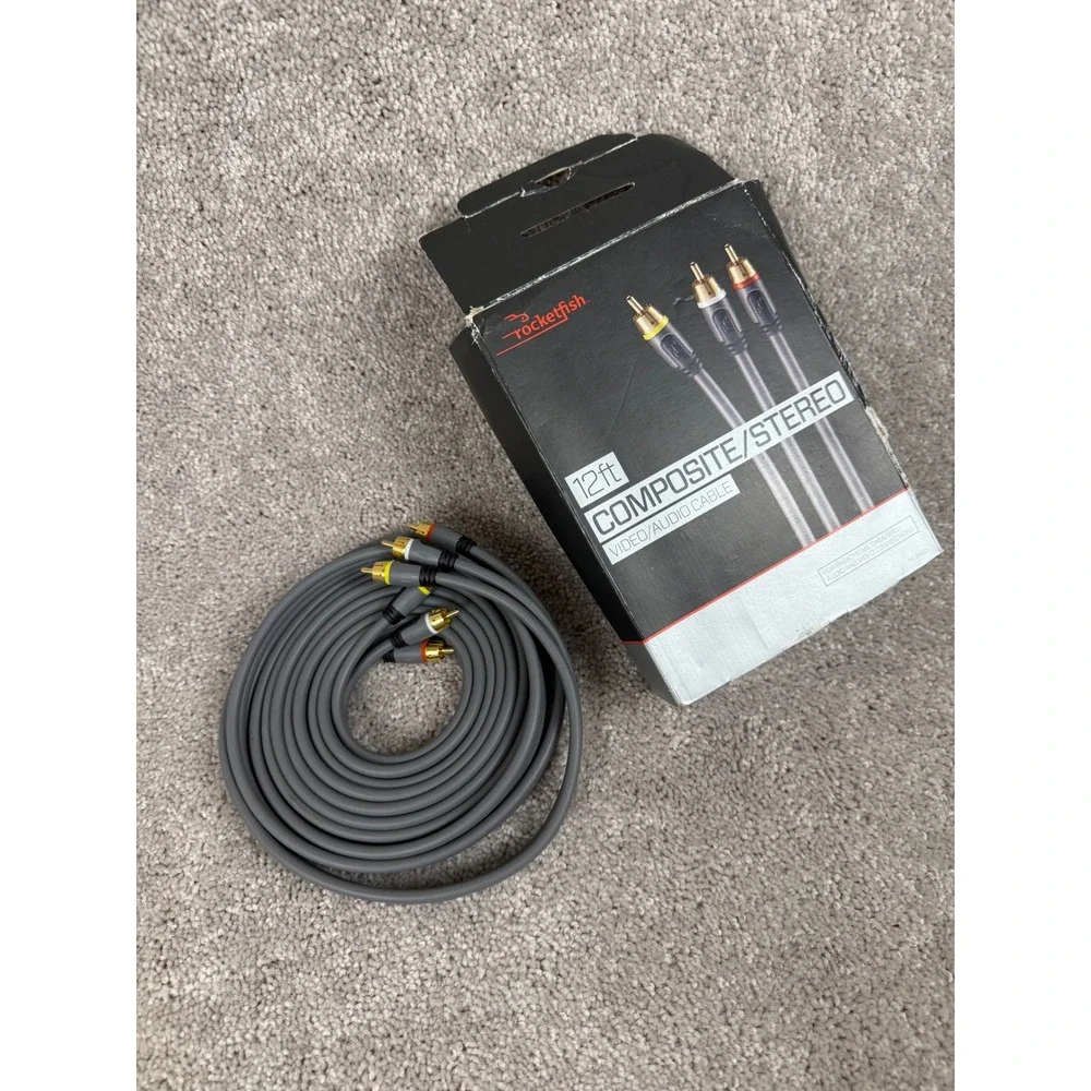 Rocketfish 12ft Composite Stereo Video Audio Cable RF G1203 NOT tested